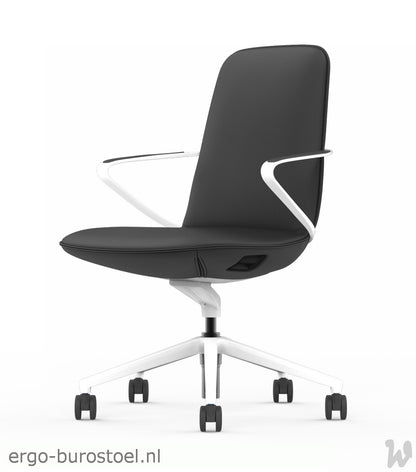 GoodTone Amola B medium rug zwart - gepolijst alu frame