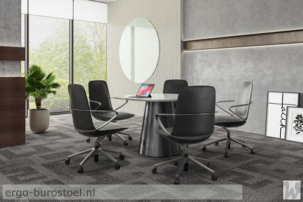 GoodTone Amola B medium rug zwart - gepolijst alu frame
