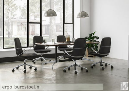 GoodTone Amola B medium rug zwart - gepolijst alu frame