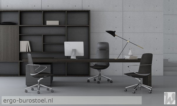 GoodTone Amola A hoge rug zwart - gepolijst alu frame