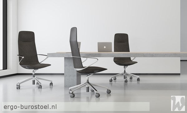 GoodTone Amola A hoge rug zwart - gepolijst alu frame