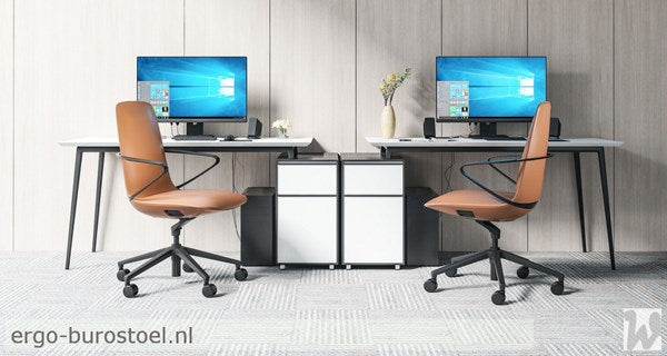 GoodTone Amola-A hoge rug bruin - zwart alu frame